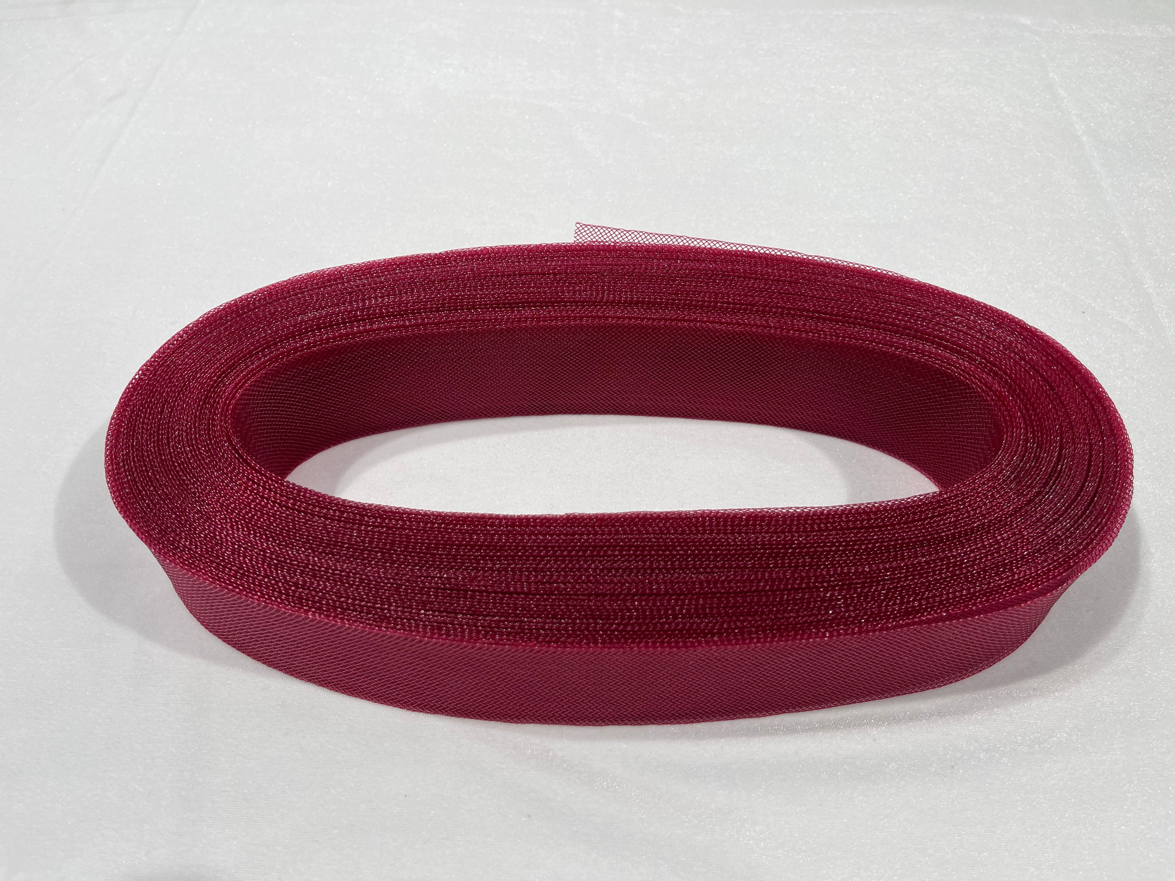 Burgundy Crinoline horsehair braid trim 2 inch -sold by the yard.