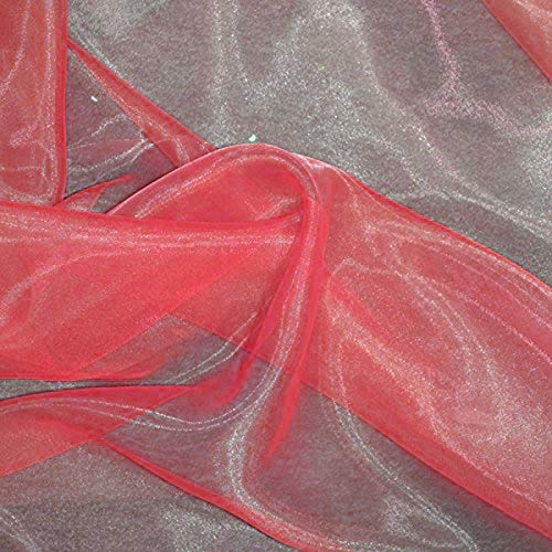 58/60" Wide 100% Polyester Soft Light Weight, Sheer, See Through Crystal Organza Fabric Sold By The Yard.