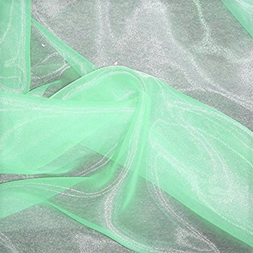 58/60" Wide 100% Polyester Soft Light Weight, Sheer, See Through Crystal Organza Fabric Sold By The Yard.