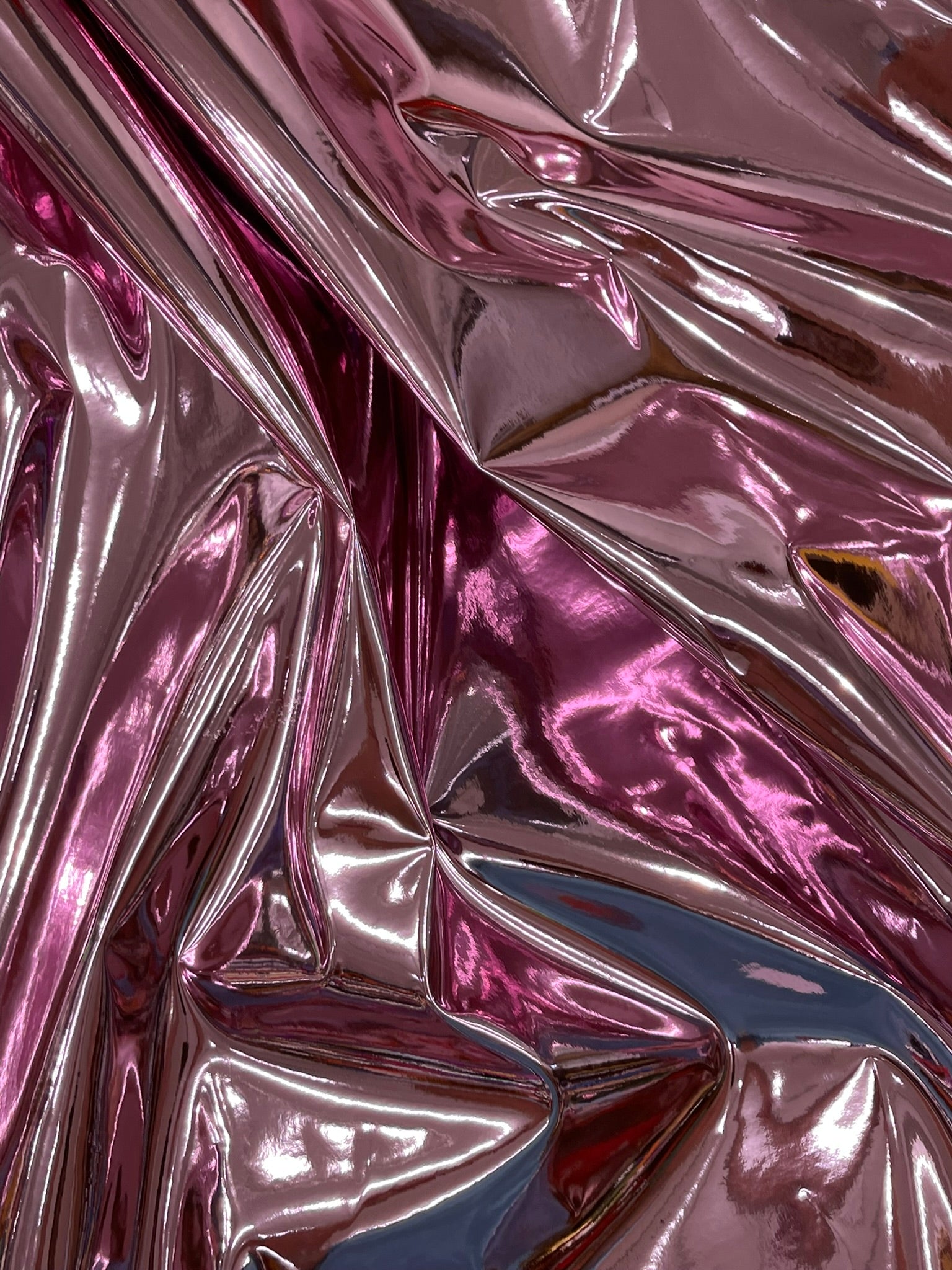 Chrome Mirror Reflective Vinyl Fabric / Crafting Apparel Upholstery Vinyl Fabric 54" Wide
