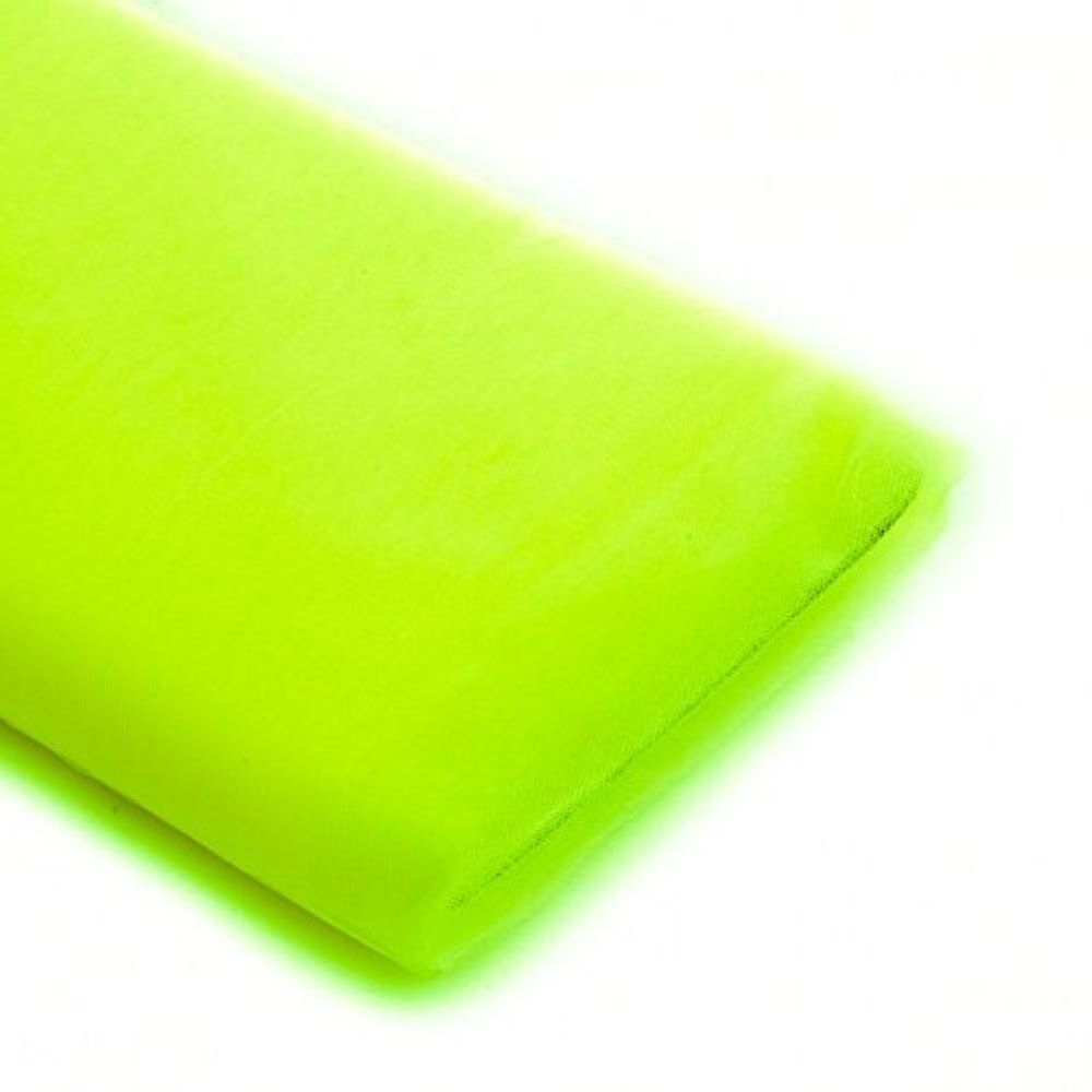 Electro Lime Tulle Mesh Bolt Fabric - 54" x 40 Tulle Mesh Fabric for Bridal, Dress, Designs, Sold By Pack