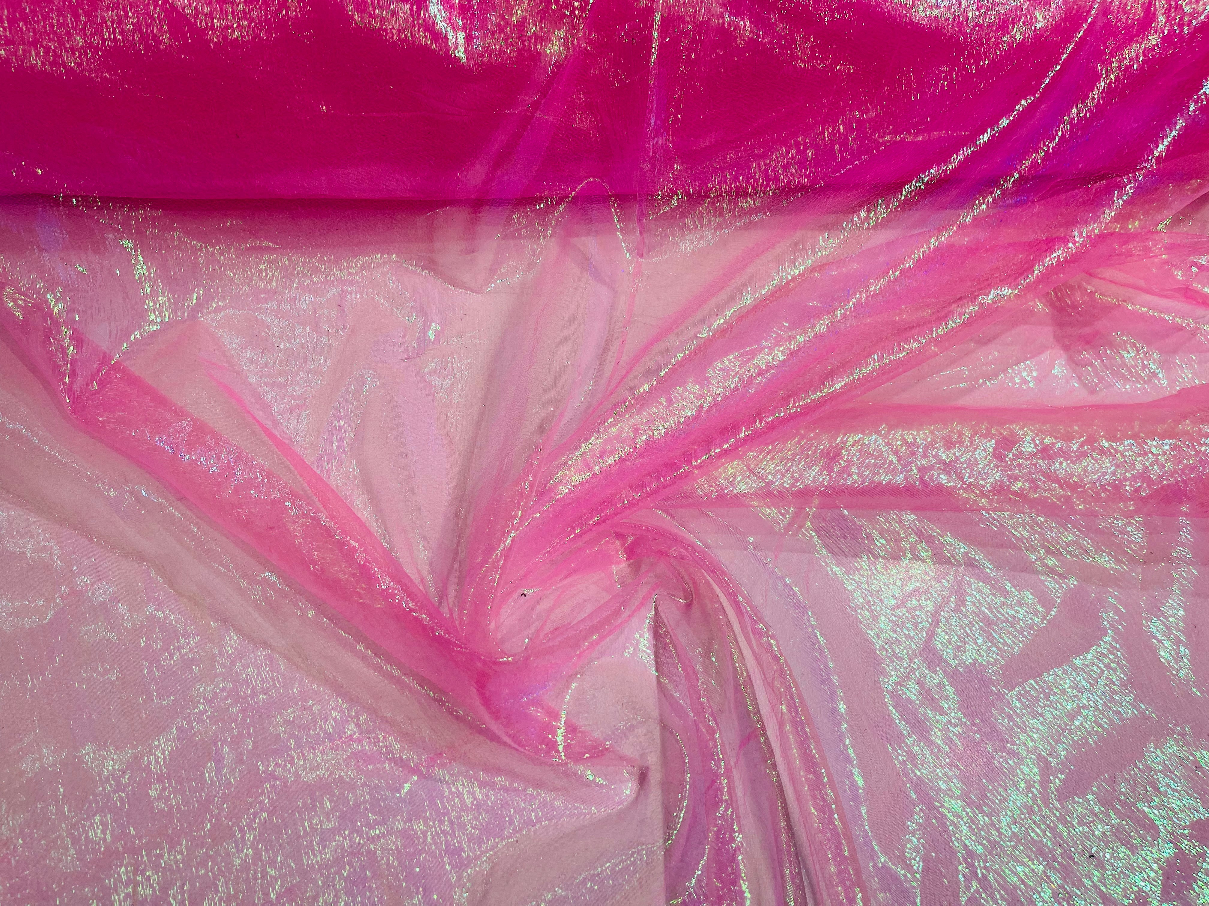 Crush 40-45 Inches Wide 100% Polyester Soft Light Weight, Sheer, See Through iridescent Organza Fabric-Sold By The Yard.