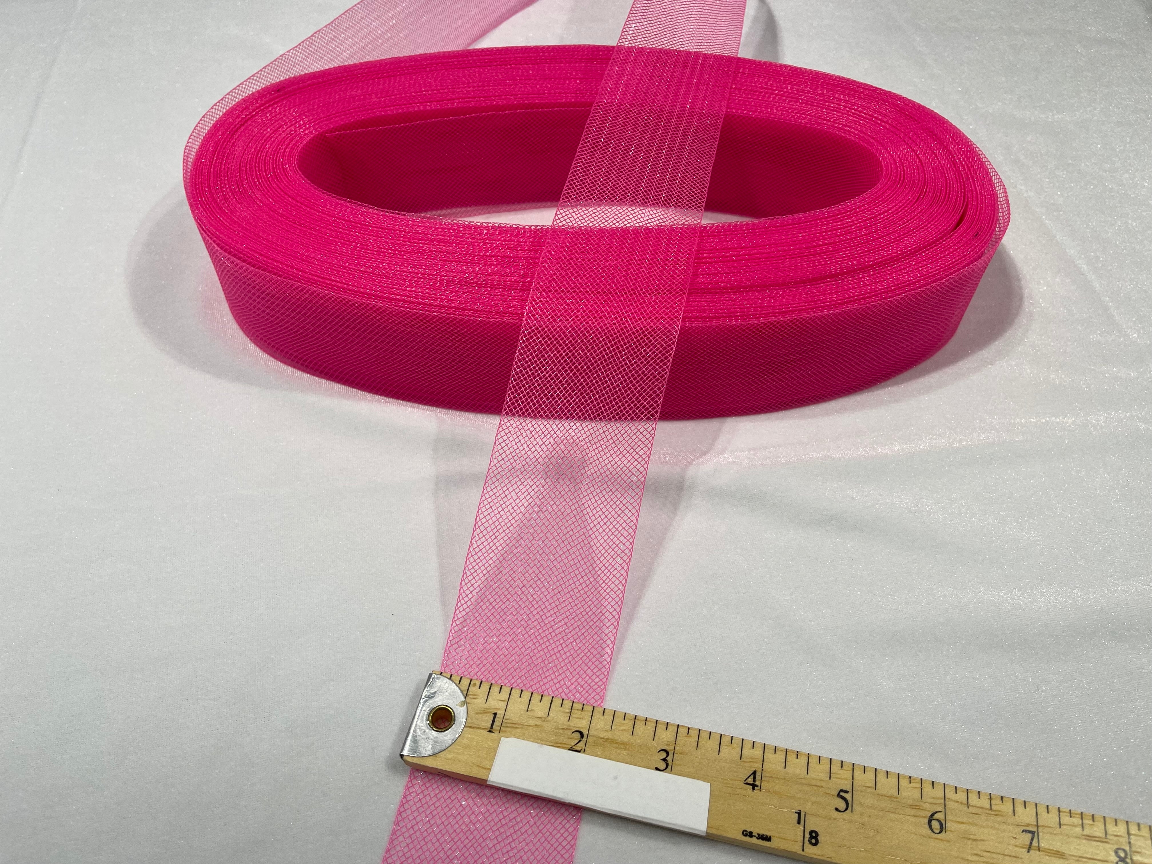 Fuchsia Crinoline horsehair braid trim 2 inch -sold by the yard.