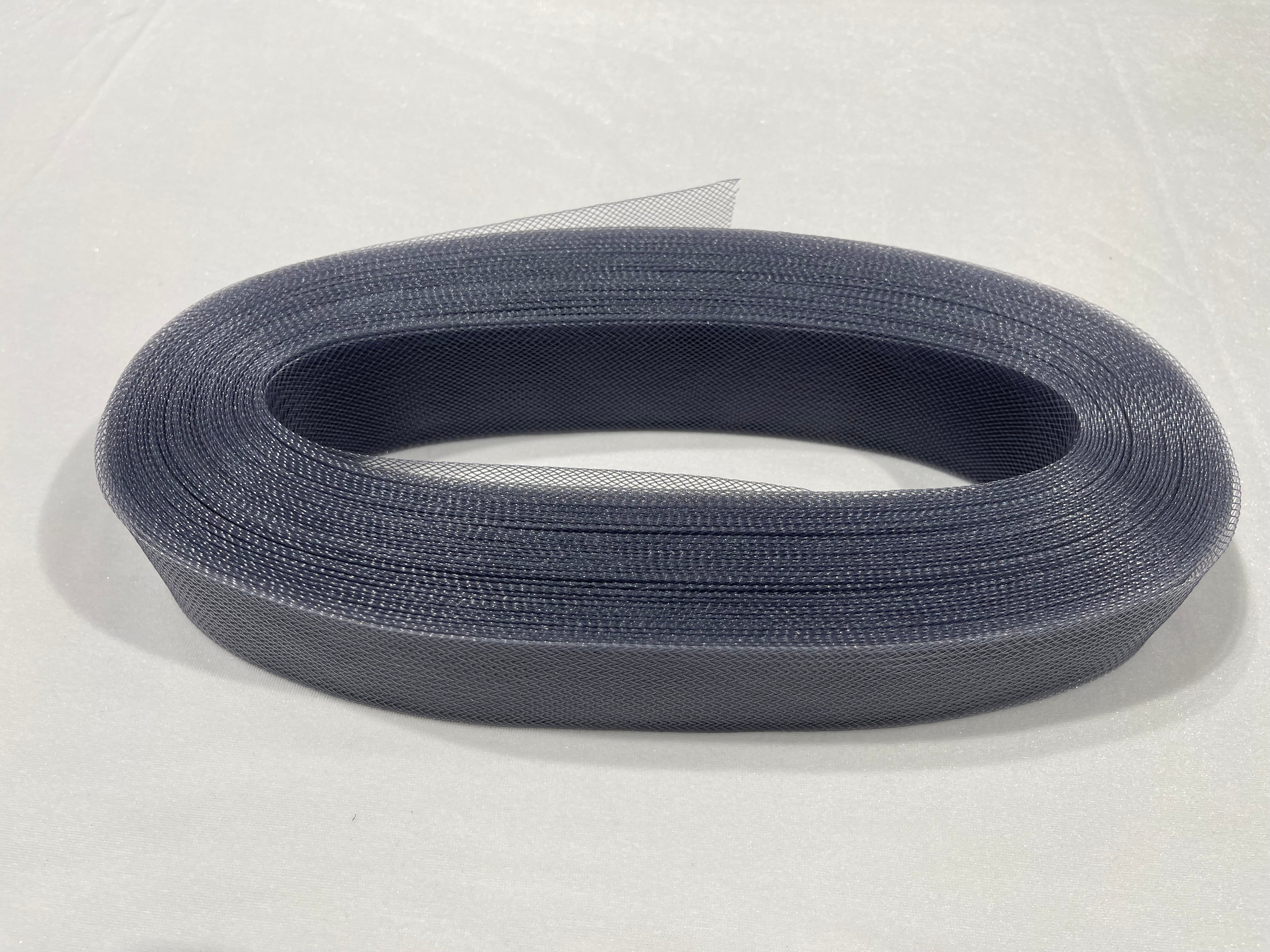 Grey Crinoline horsehair braid trim 2 inch -sold by the yard.