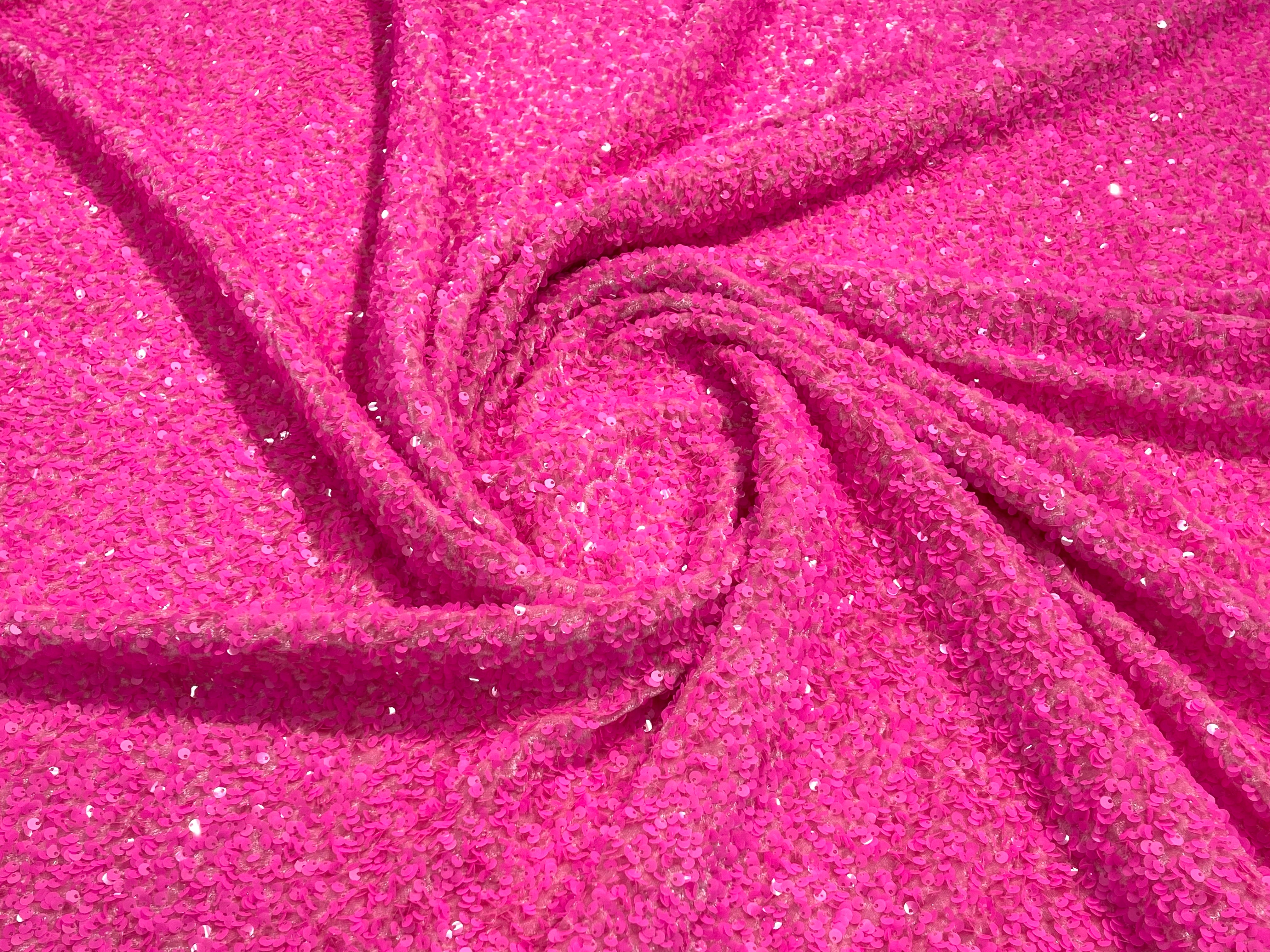 Sequin Velvet Stretch 5mm fabric 58"Wide-Prom-Nightgown fabric- Sold by the yard.