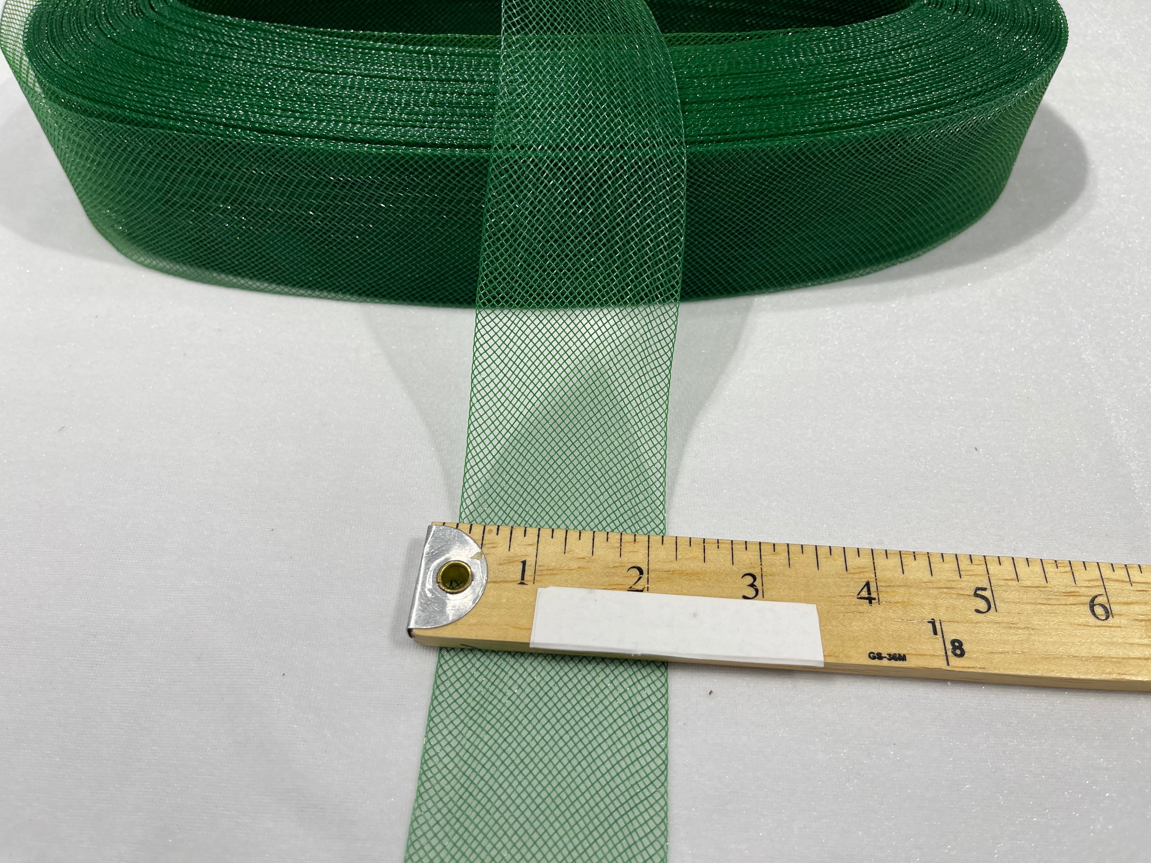 Hunter Green Crinoline horsehair braid trim 2 inch -sold by the yard.