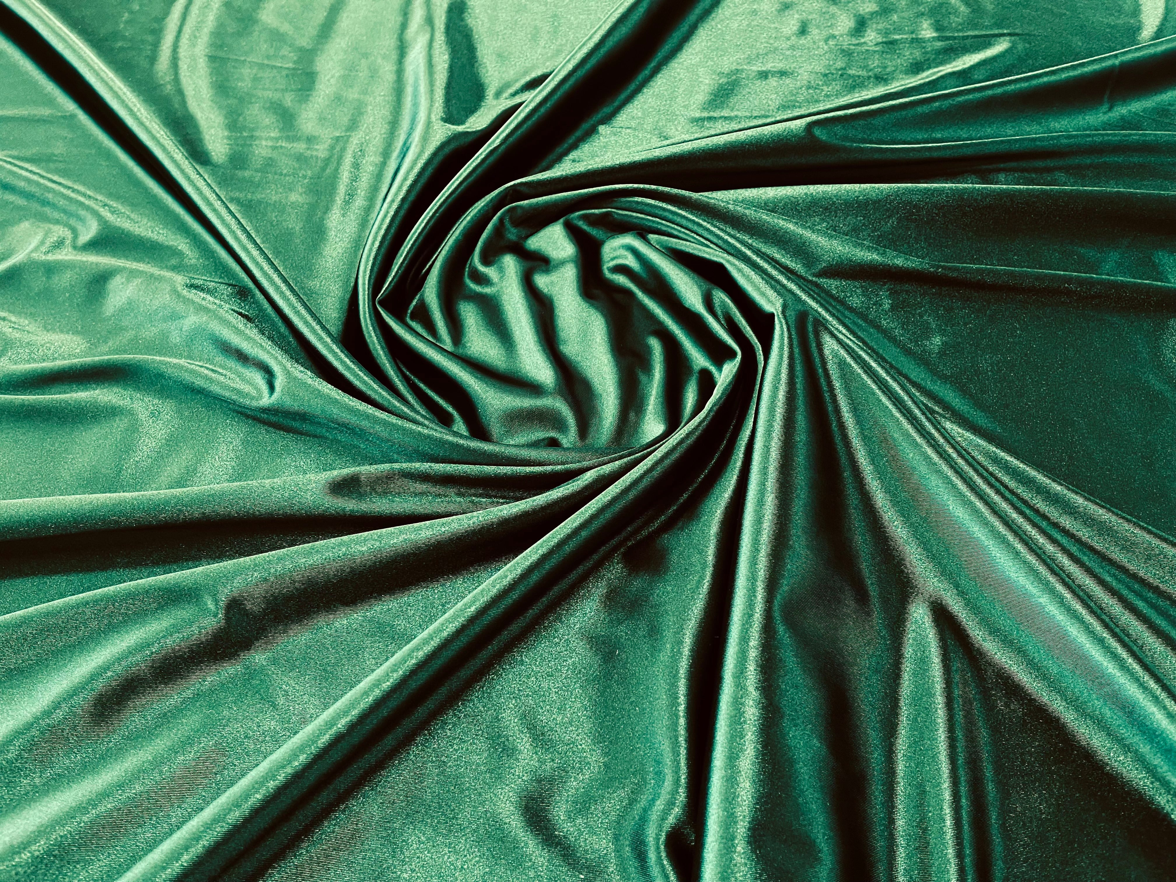 Deluxe Shiny Polyester Spandex Fabric Stretch 58" Wide Sold by The Yard.