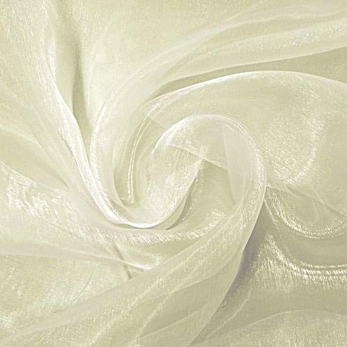 58/60" Wide 100% Polyester Soft Light Weight, Sheer, See Through Crystal Organza Fabric Sold By The Yard.