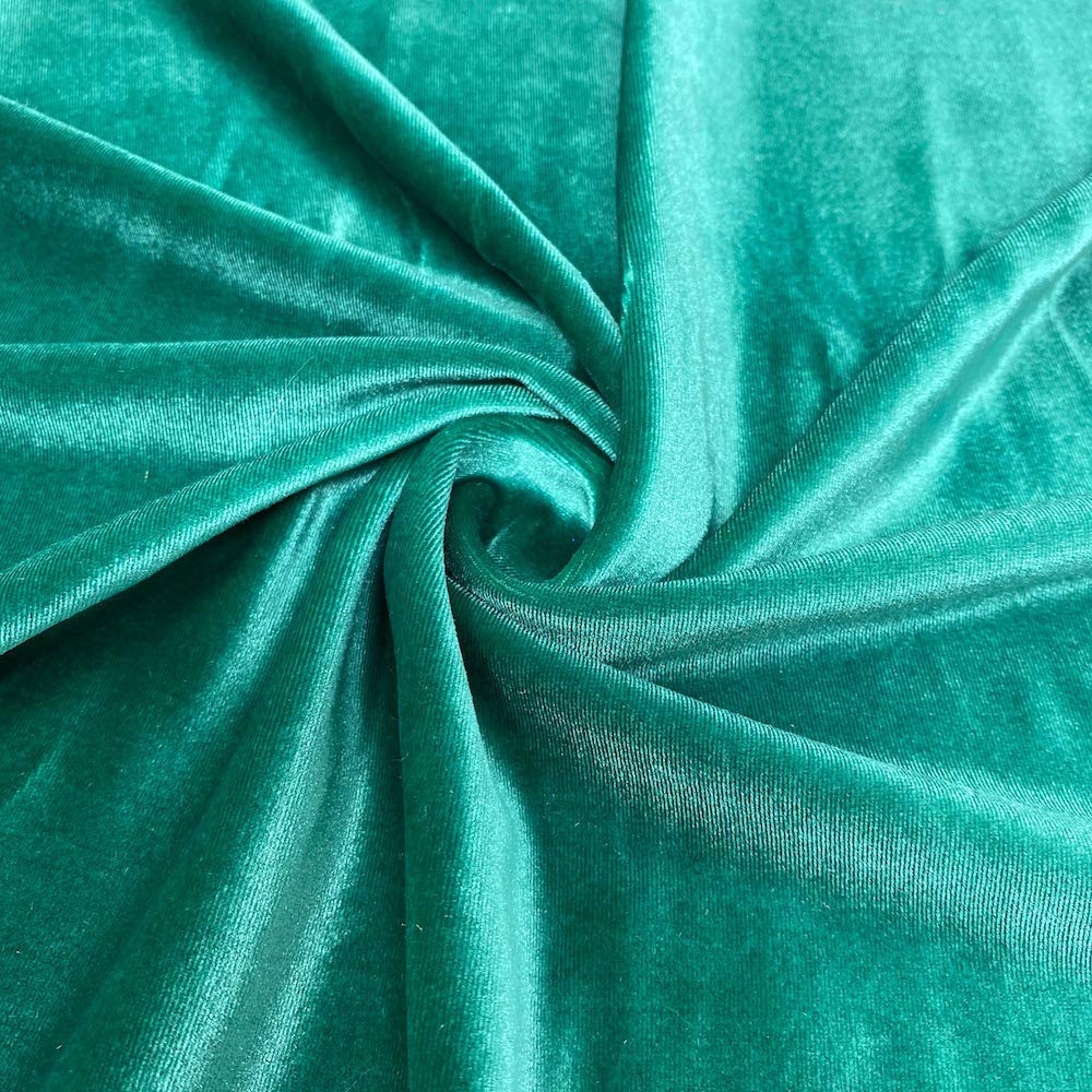 90% Polyester 10 present Spandex Stretch Velvet Fabric for Sewing Apparel Costumes Craft, 60" Wide Sold By The Yard.