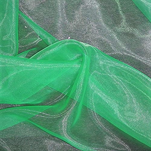 58/60" Wide 100% Polyester Soft Light Weight, Sheer, See Through Crystal Organza Fabric Sold By The Yard.