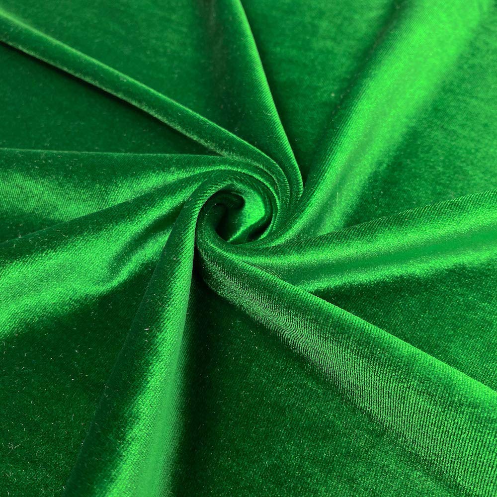 90% Polyester 10 present Spandex Stretch Velvet Fabric for Sewing Apparel Costumes Craft, 60" Wide Sold By The Yard.