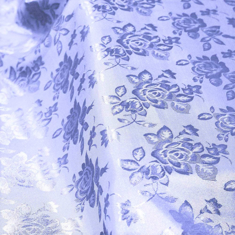 60" Wide Polyester Flower Brocade Jacquard Satin Fabric, Sold By The Yard.