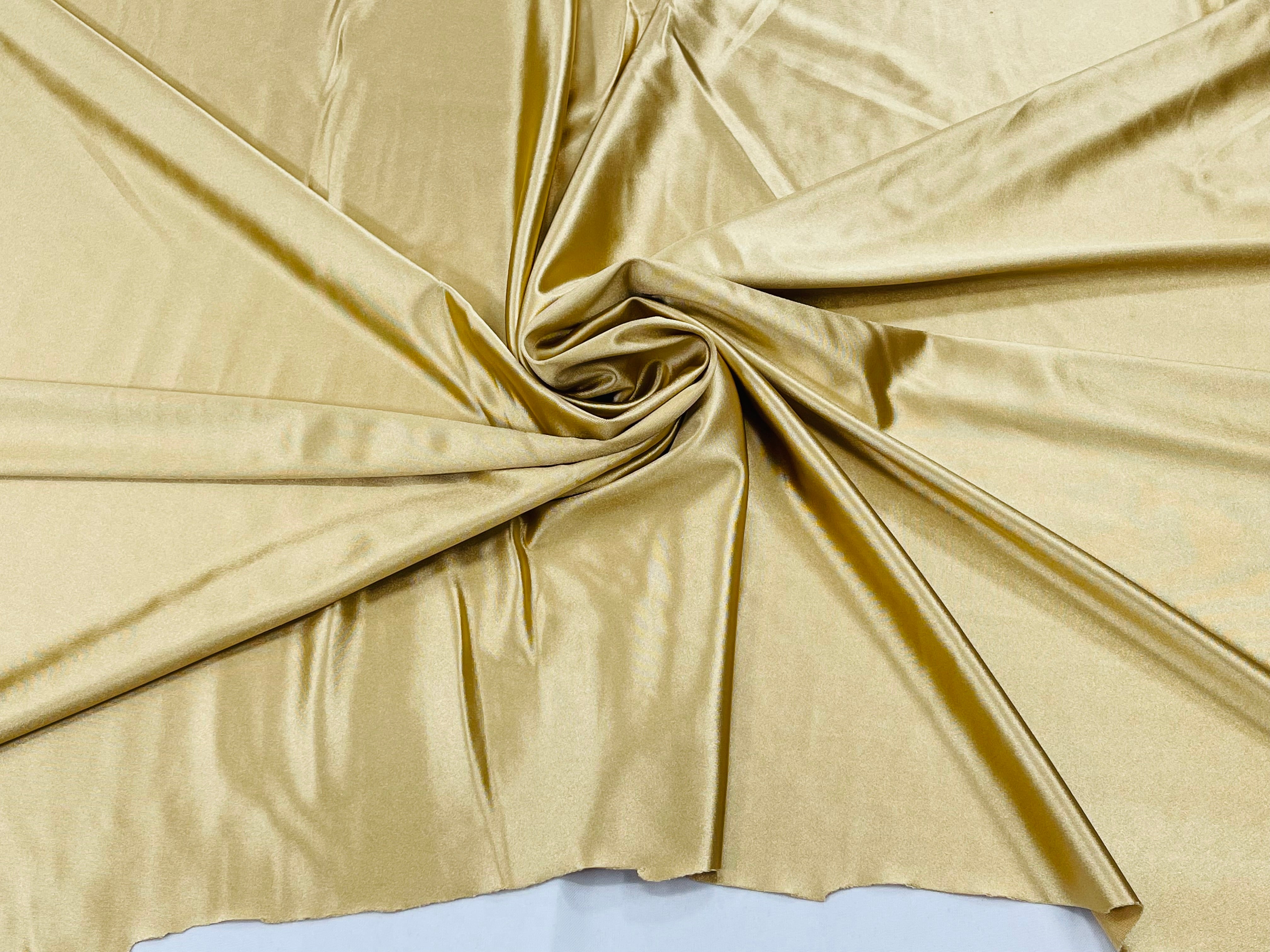 Deluxe Shiny Polyester Spandex Fabric Stretch 58" Wide Sold by The Yard.