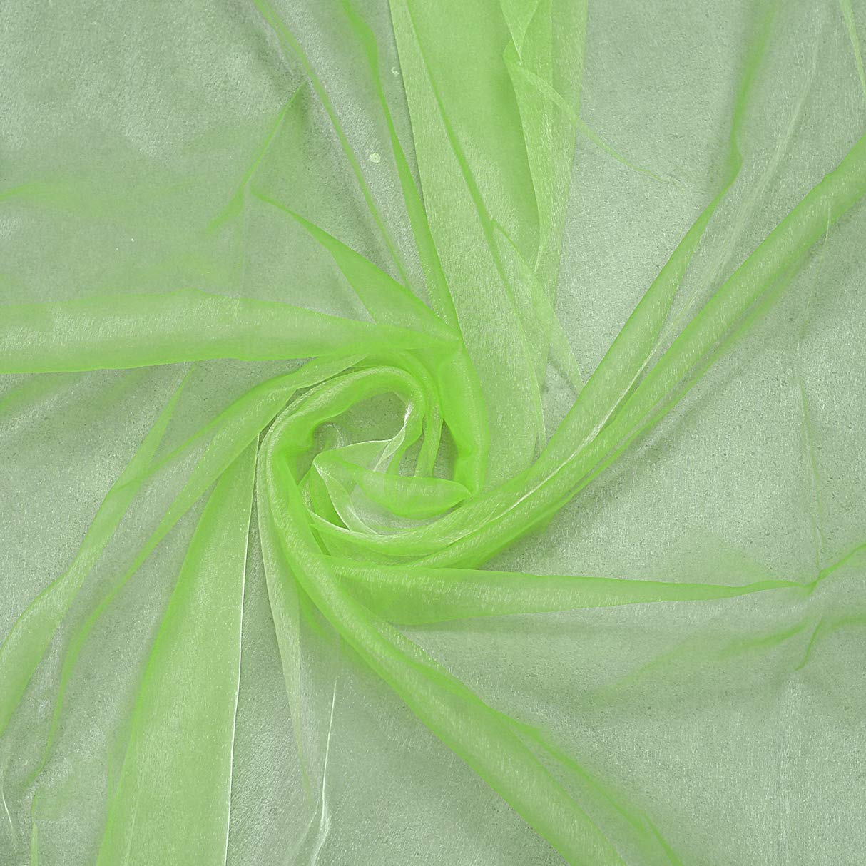 58/60" Wide 100% Polyester Soft Light Weight, Sheer, See Through Crystal Organza Fabric Sold By The Yard.