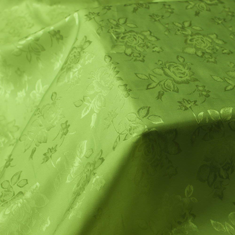 60" Wide Polyester Flower Brocade Jacquard Satin Fabric, Sold By The Yard.