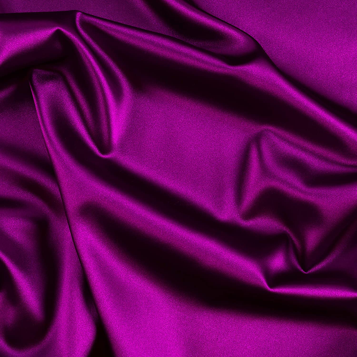 96 percent Polyester, 4% Spandex Light Weight Silky Stretch Charmeuse Satin Fabric by The Yard, 58-59" Wide.