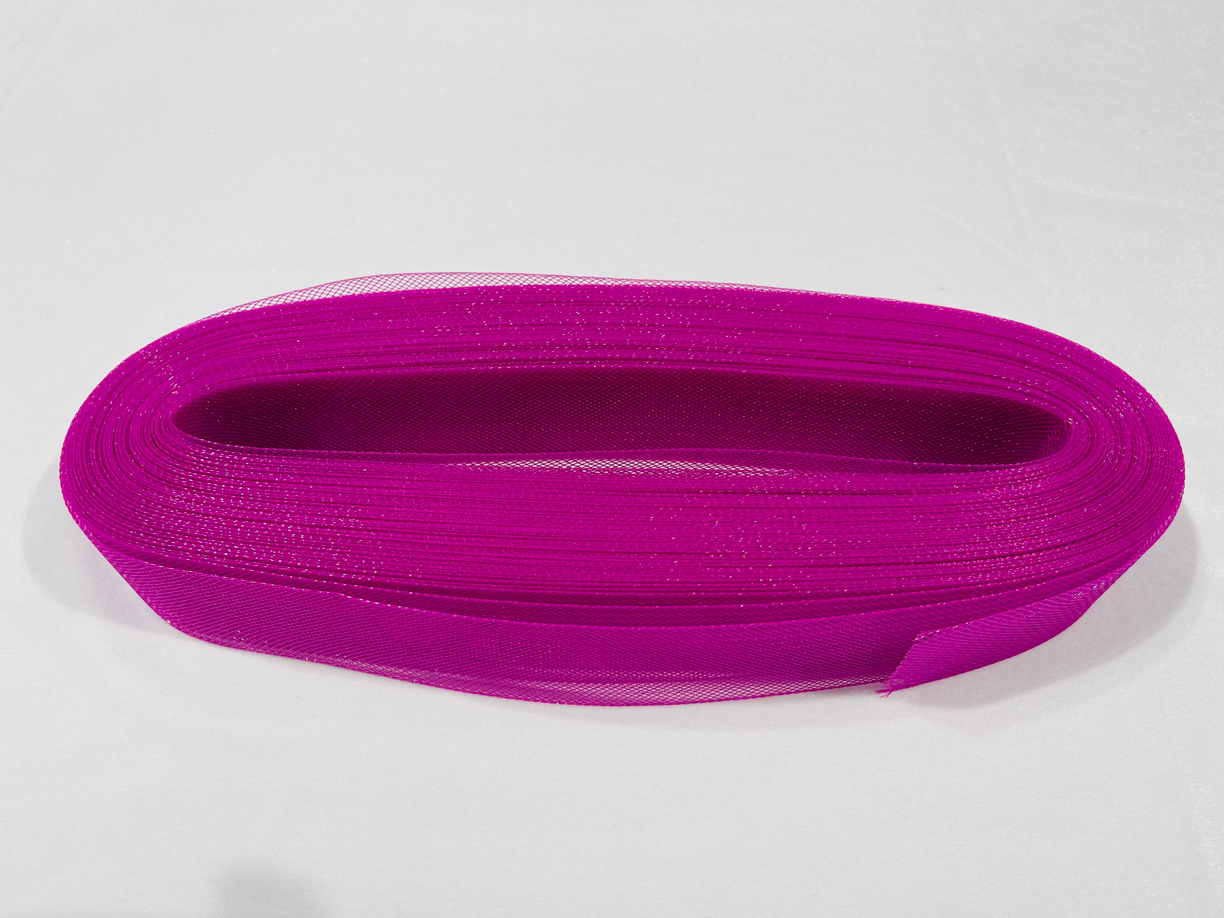 Magenta Crinoline horsehair braid trim 2 inch -sold by the yard.