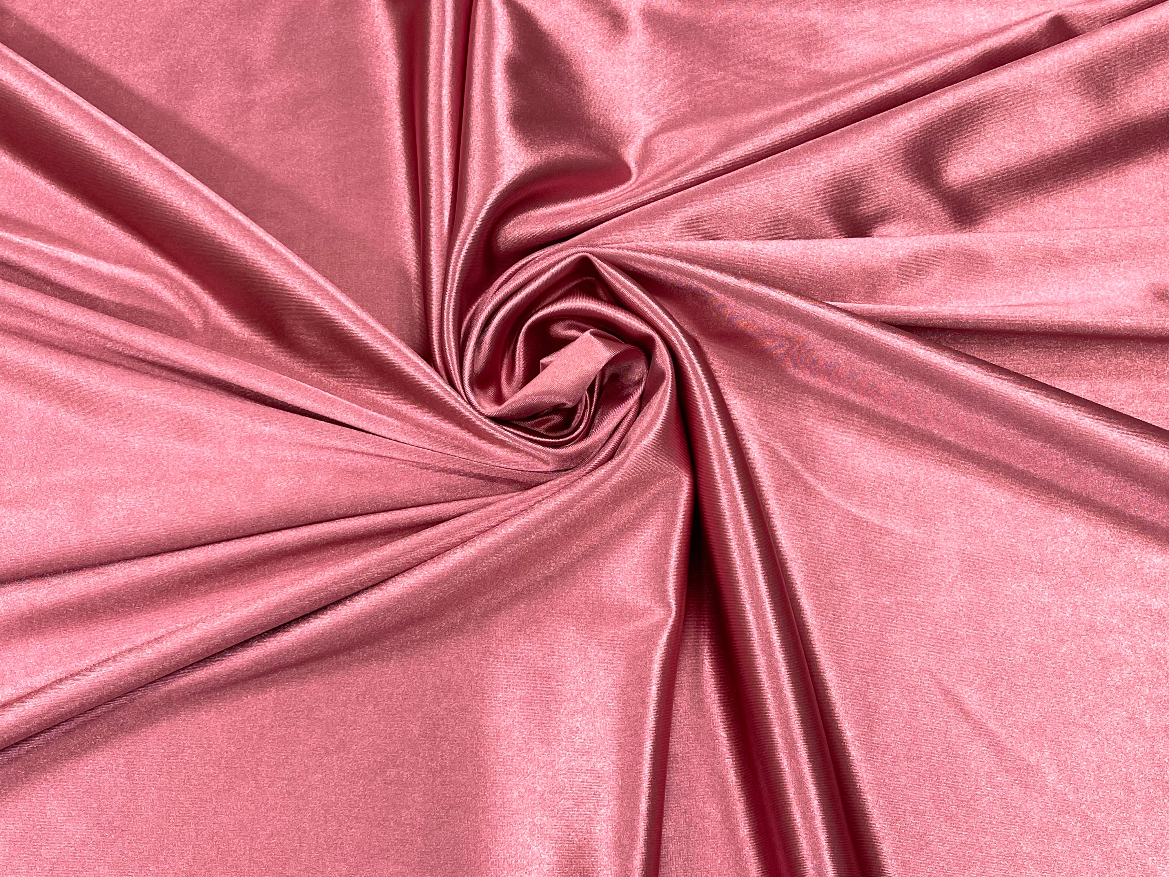 Deluxe Shiny Polyester Spandex Fabric Stretch 58" Wide Sold by The Yard.