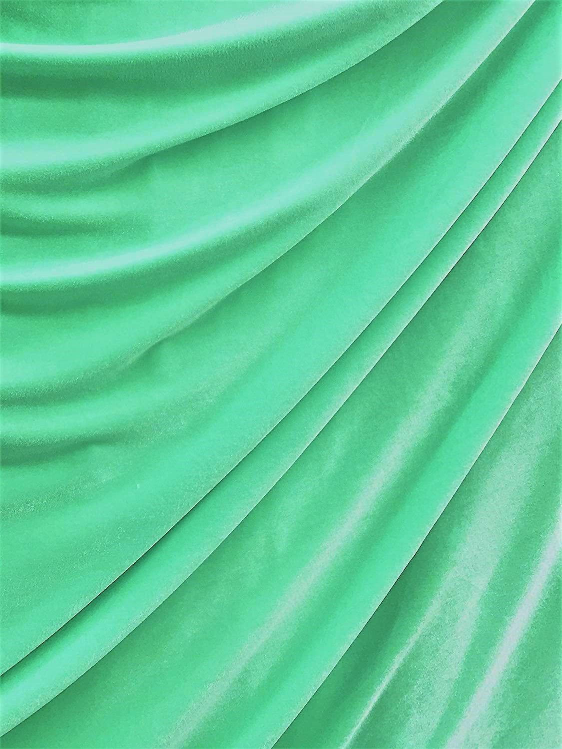 90% Polyester 10 present Spandex Stretch Velvet Fabric for Sewing Apparel Costumes Craft, 60" Wide Sold By The Yard.