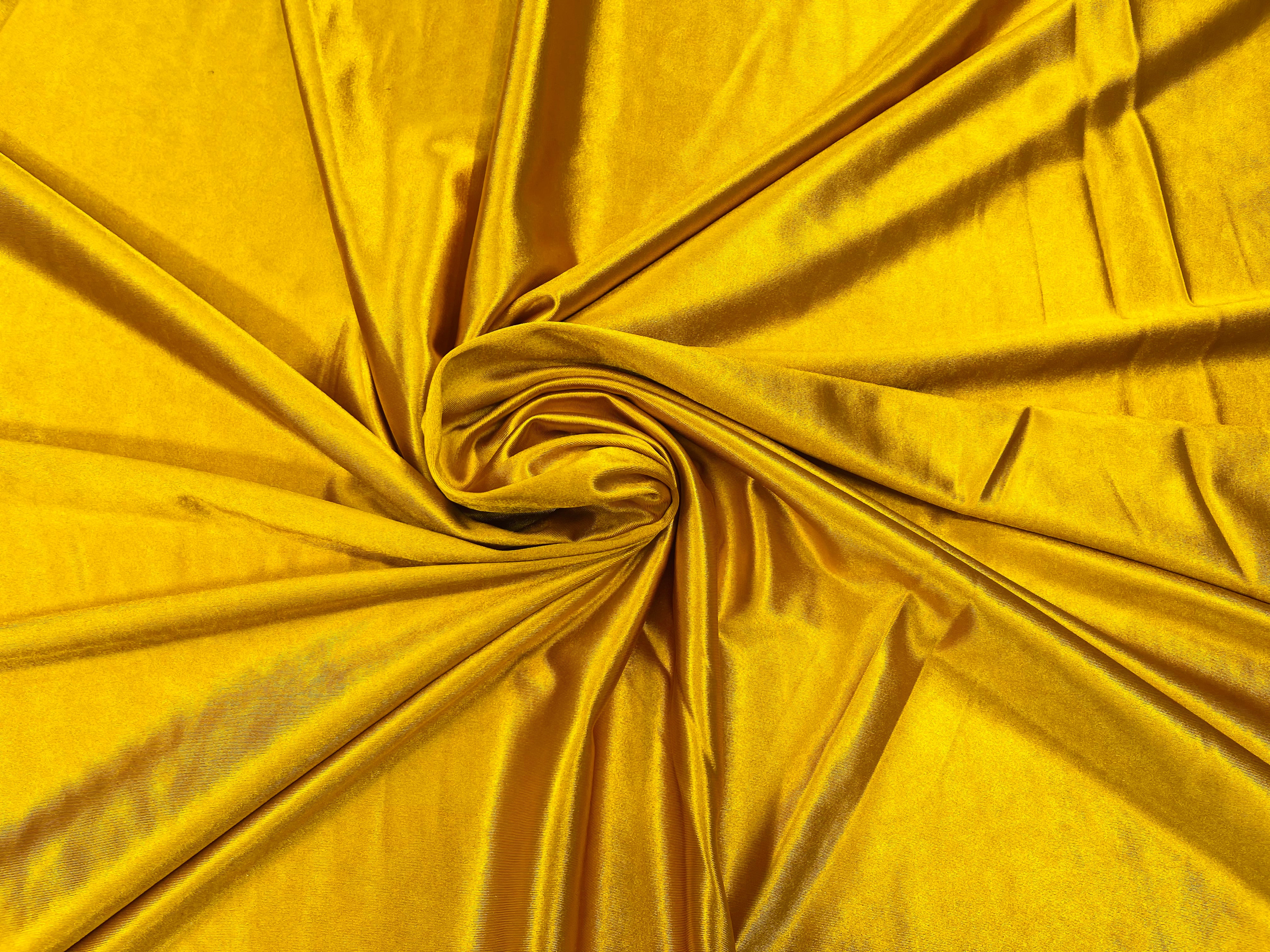 Deluxe Shiny Polyester Spandex Fabric Stretch 58" Wide Sold by The Yard.