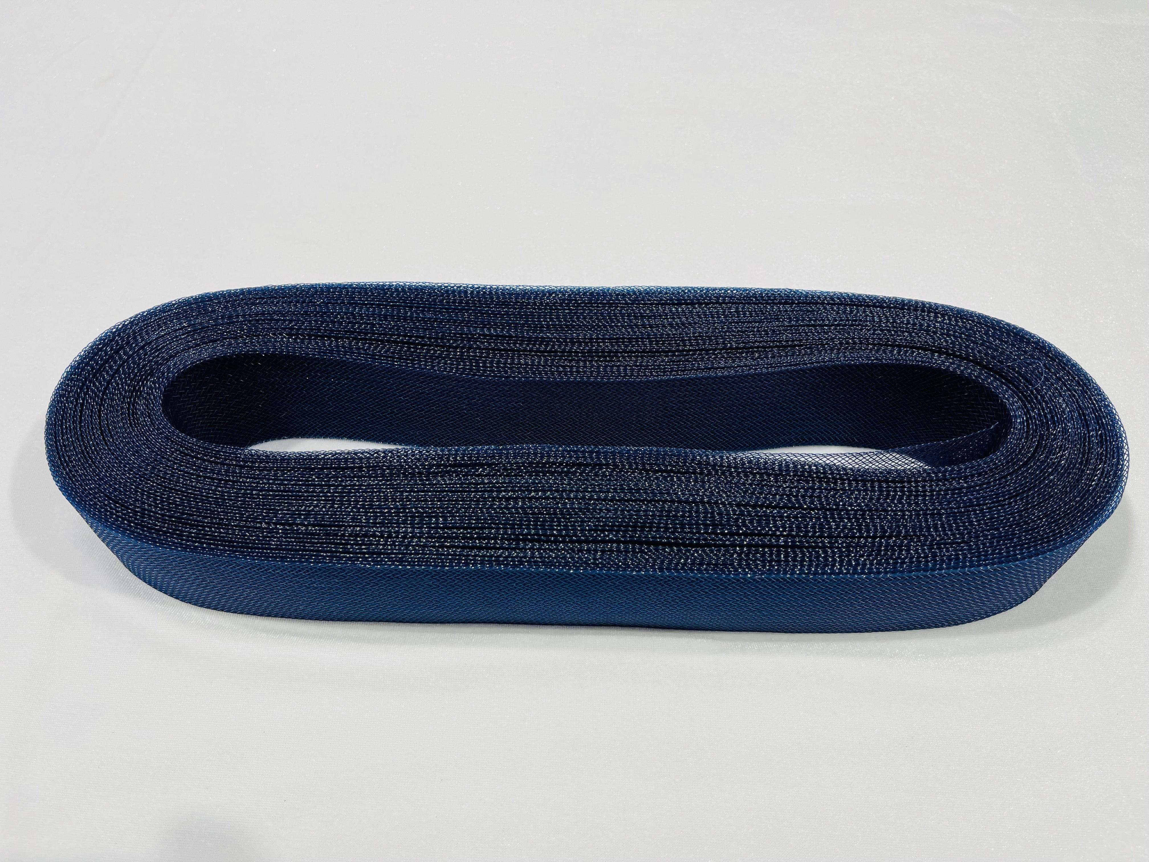 Navy Blue Crinoline horsehair braid trim 2 inch -sold by the yard.