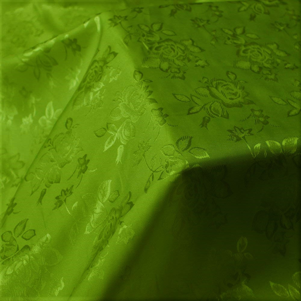 60" Wide Polyester Flower Brocade Jacquard Satin Fabric, Sold By The Yard.