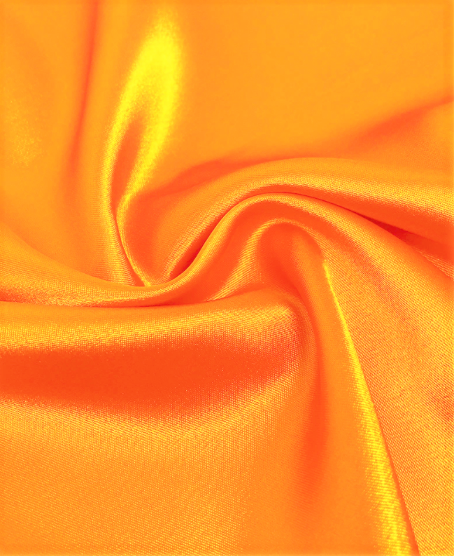 96 percent Polyester, 4% Spandex Light Weight Silky Stretch Charmeuse Satin Fabric by The Yard, 58-59" Wide.