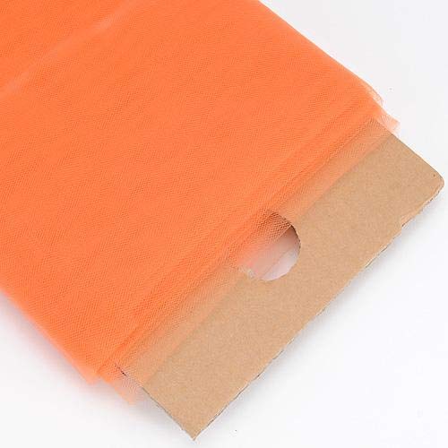 Orange Tulle Mesh Bolt Fabric - 54" x 40 Tulle Mesh Fabric for Bridal, Dress, Designs, Sold By Pack