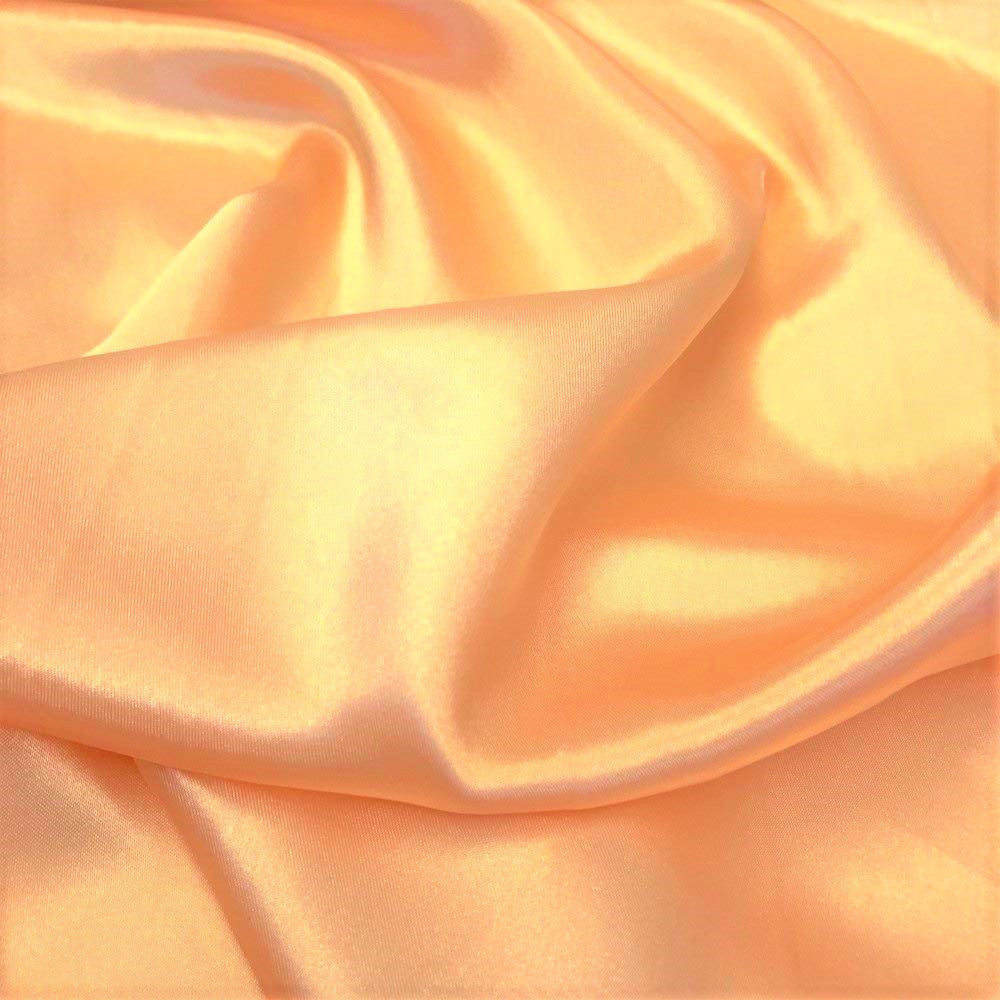 95% Percent Polyester 5% Spandex, 58 Inches Wide Matte Stretch L'Amour Satin Fabric, Sold By The Yard.