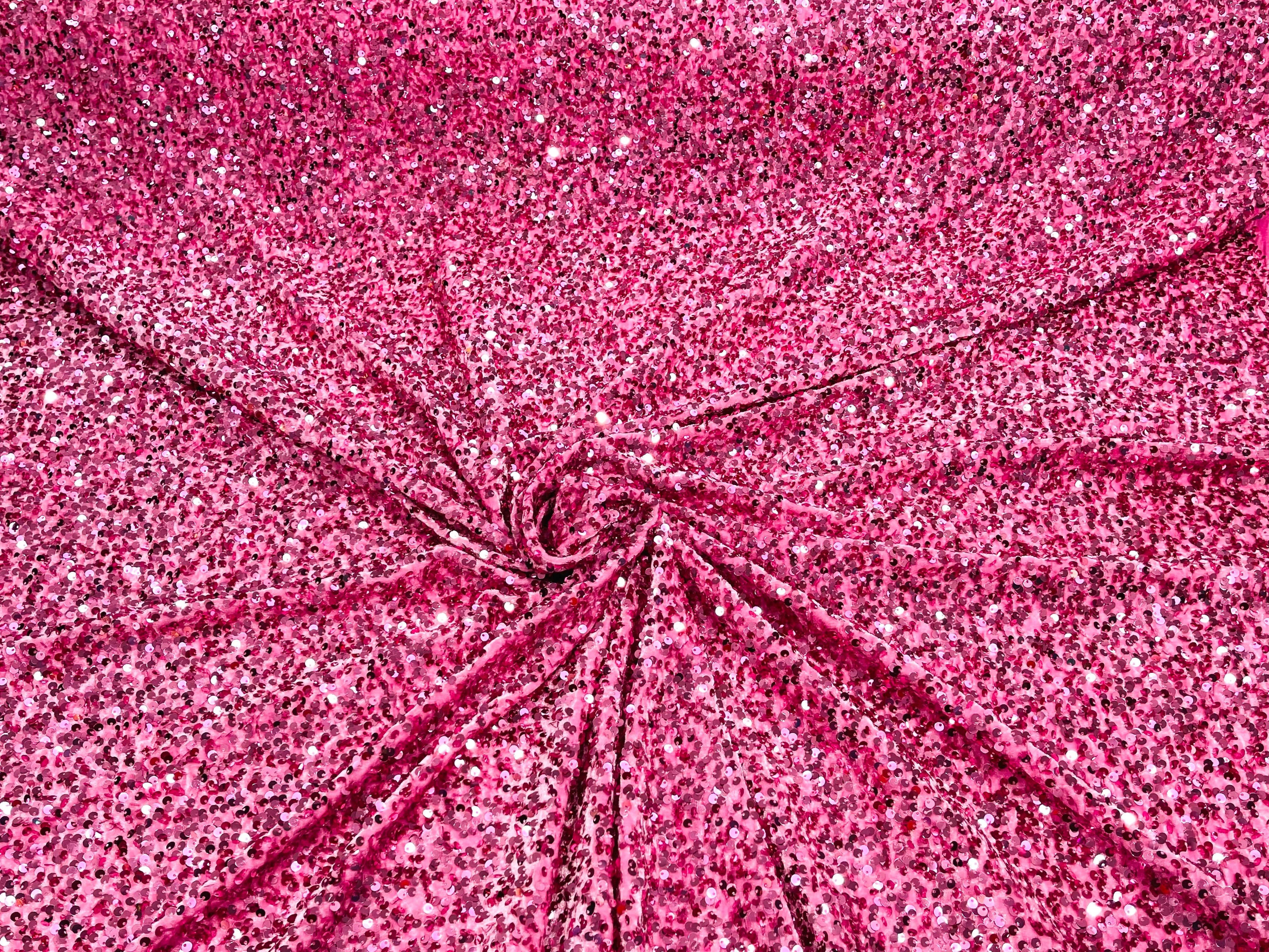 Sequin Velvet Stretch 5mm fabric 58"Wide-Prom-Nightgown fabric- Sold by the yard.