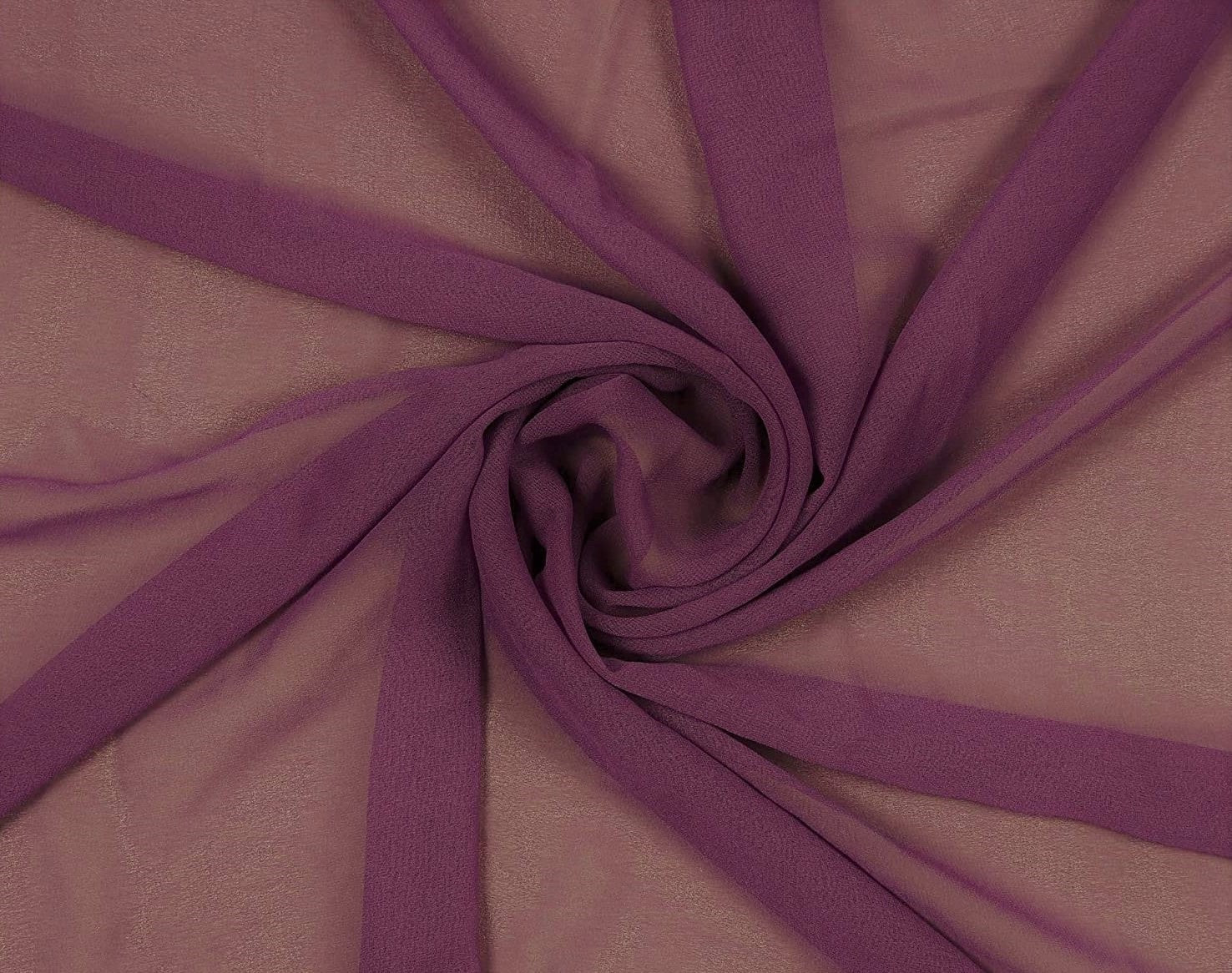 58/60" Wide 100% Polyester Soft Light Weight, Sheer, See Through Chiffon Fabric Sold By The Yard.