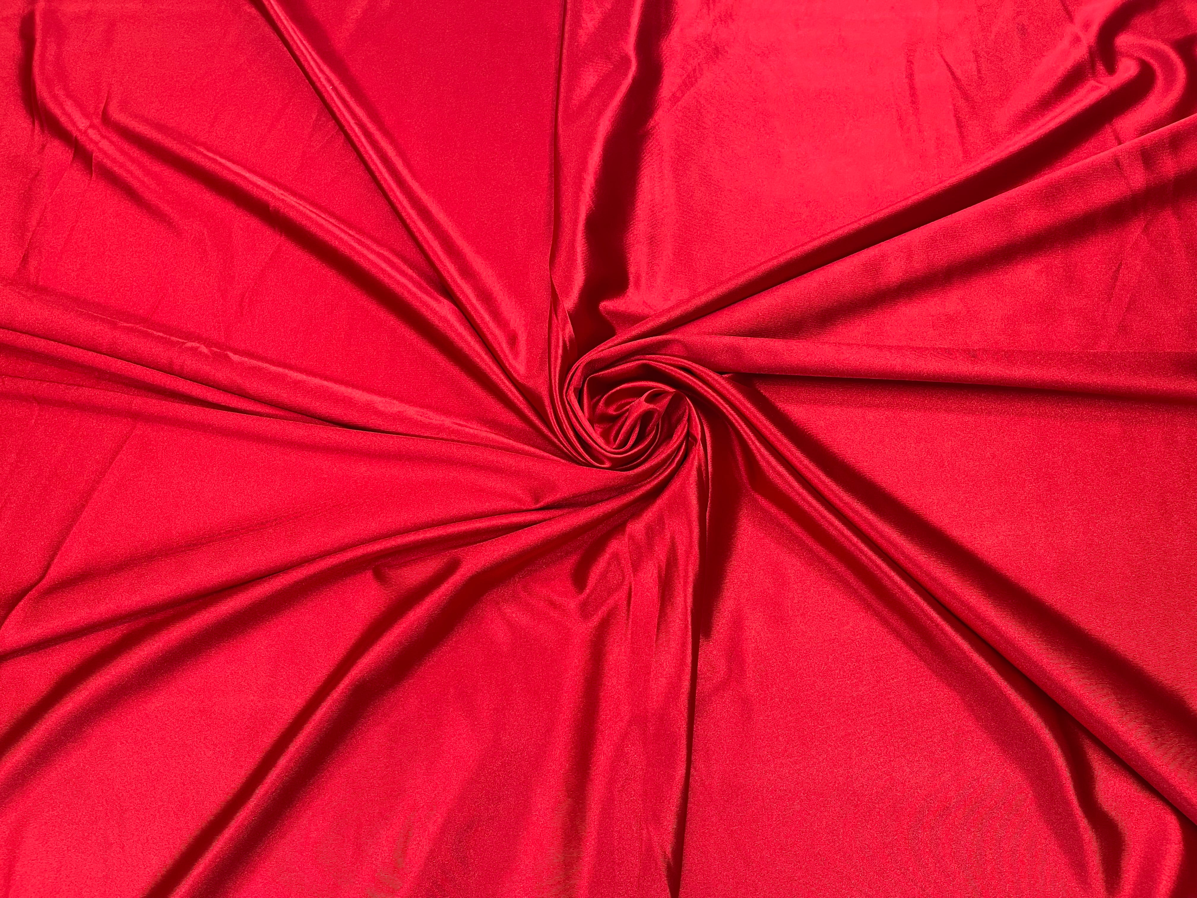 Deluxe Shiny Polyester Spandex Fabric Stretch 58" Wide Sold by The Yard.