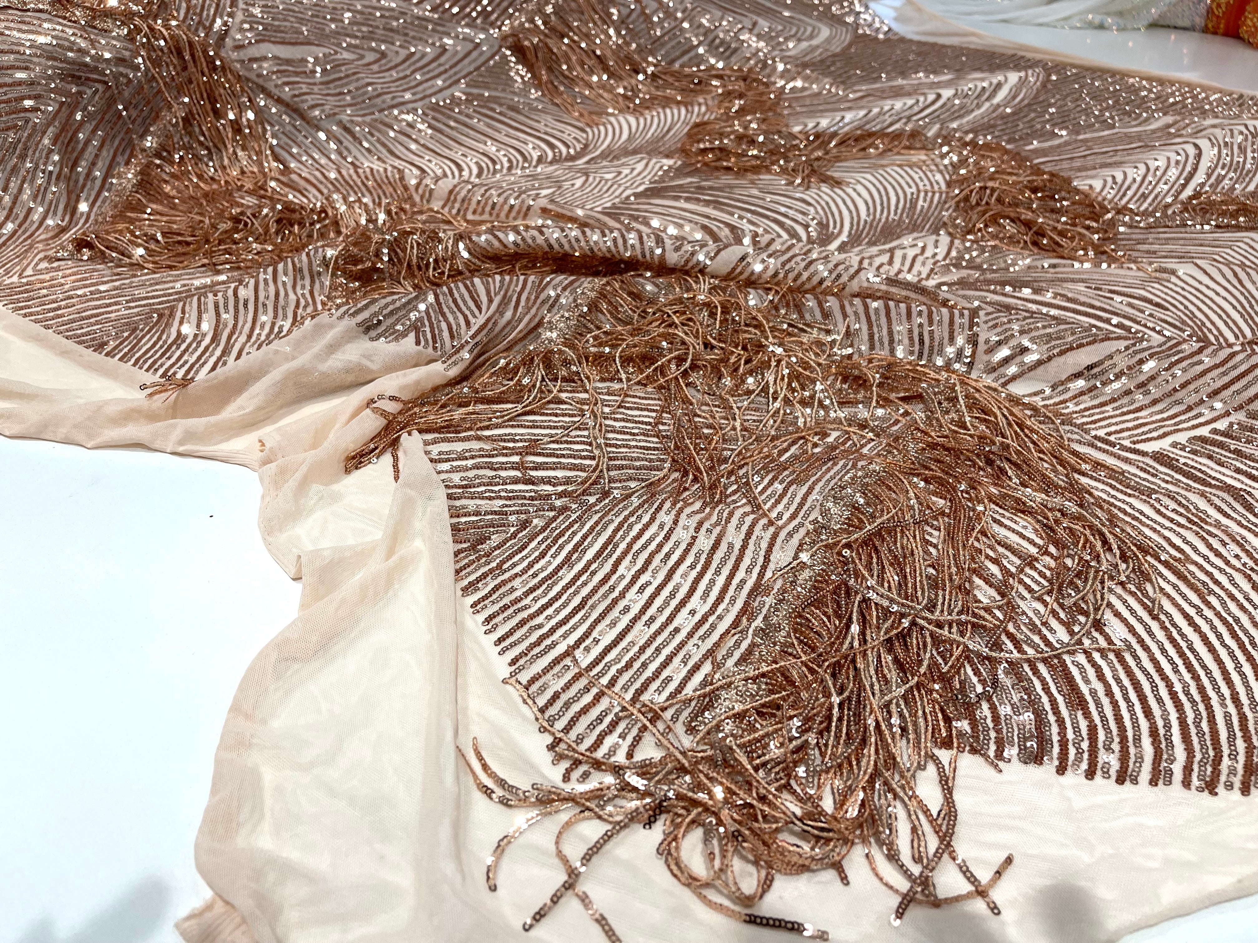 STRETCH FRINGE SEQUINS (by the yard)