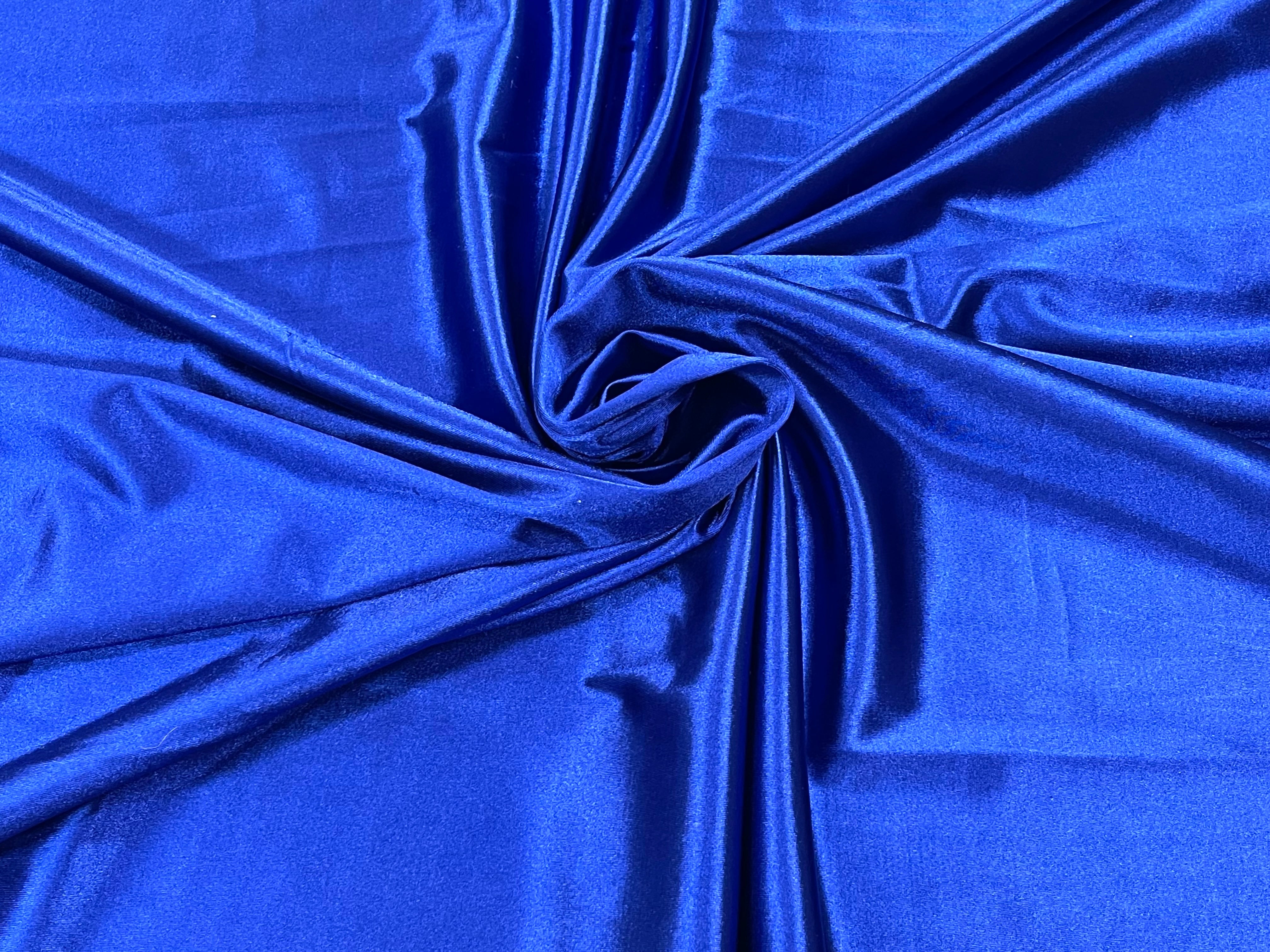 Deluxe Shiny Polyester Spandex Fabric Stretch 58" Wide Sold by The Yard.