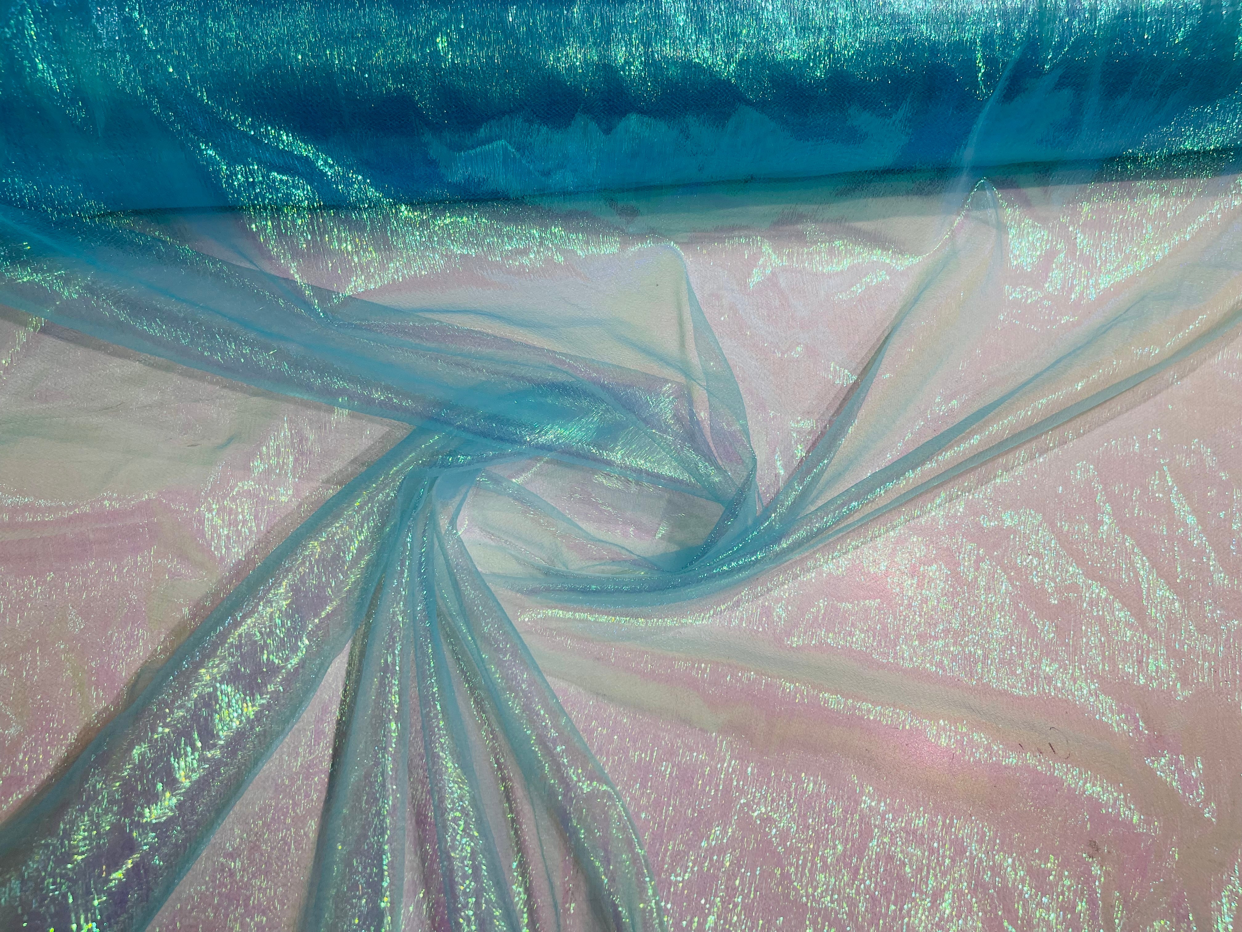 Crush 40-45 Inches Wide 100% Polyester Soft Light Weight, Sheer, See Through iridescent Organza Fabric-Sold By The Yard.