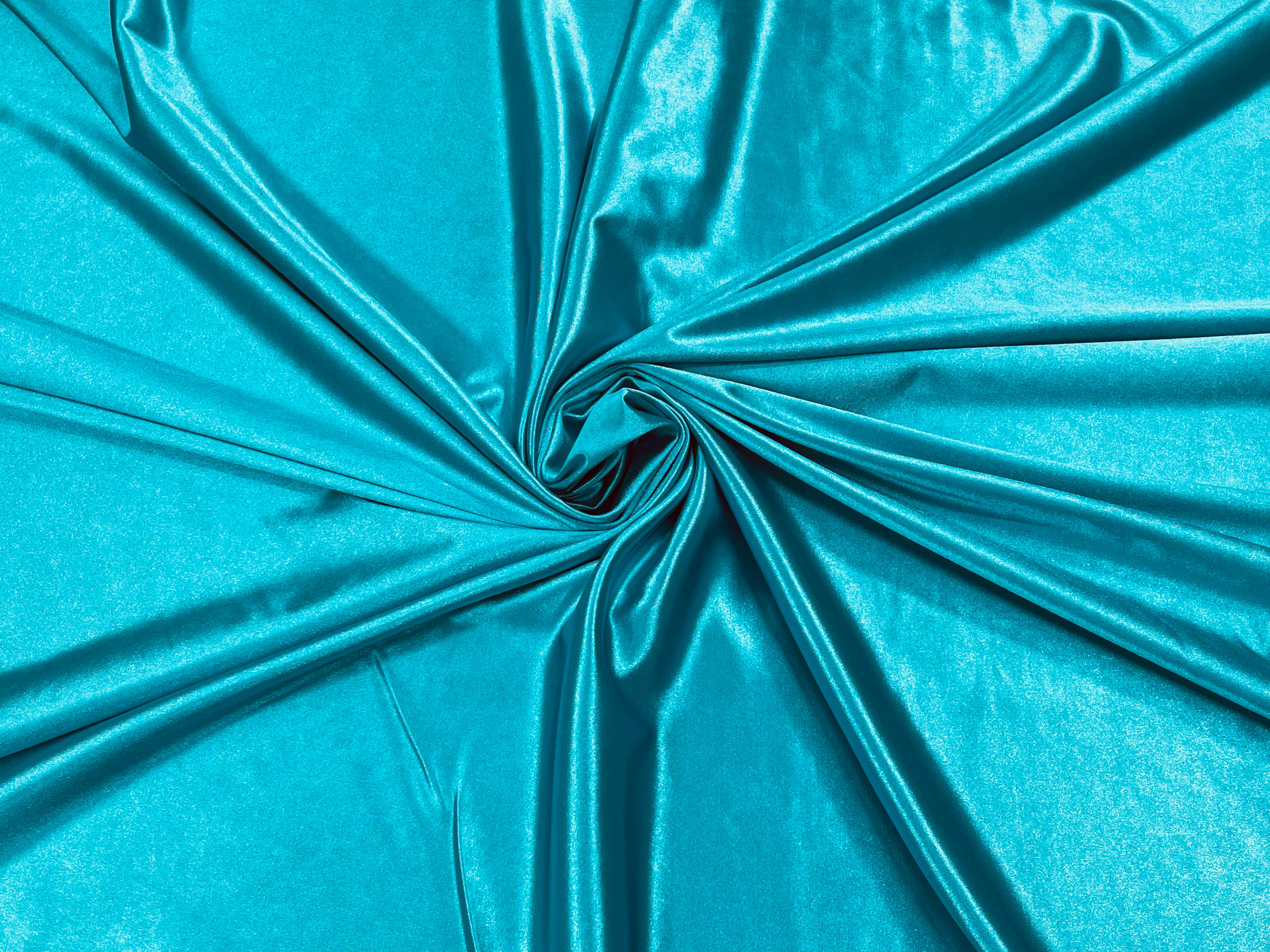 Deluxe Shiny Polyester Spandex Fabric Stretch 58" Wide Sold by The Yard.