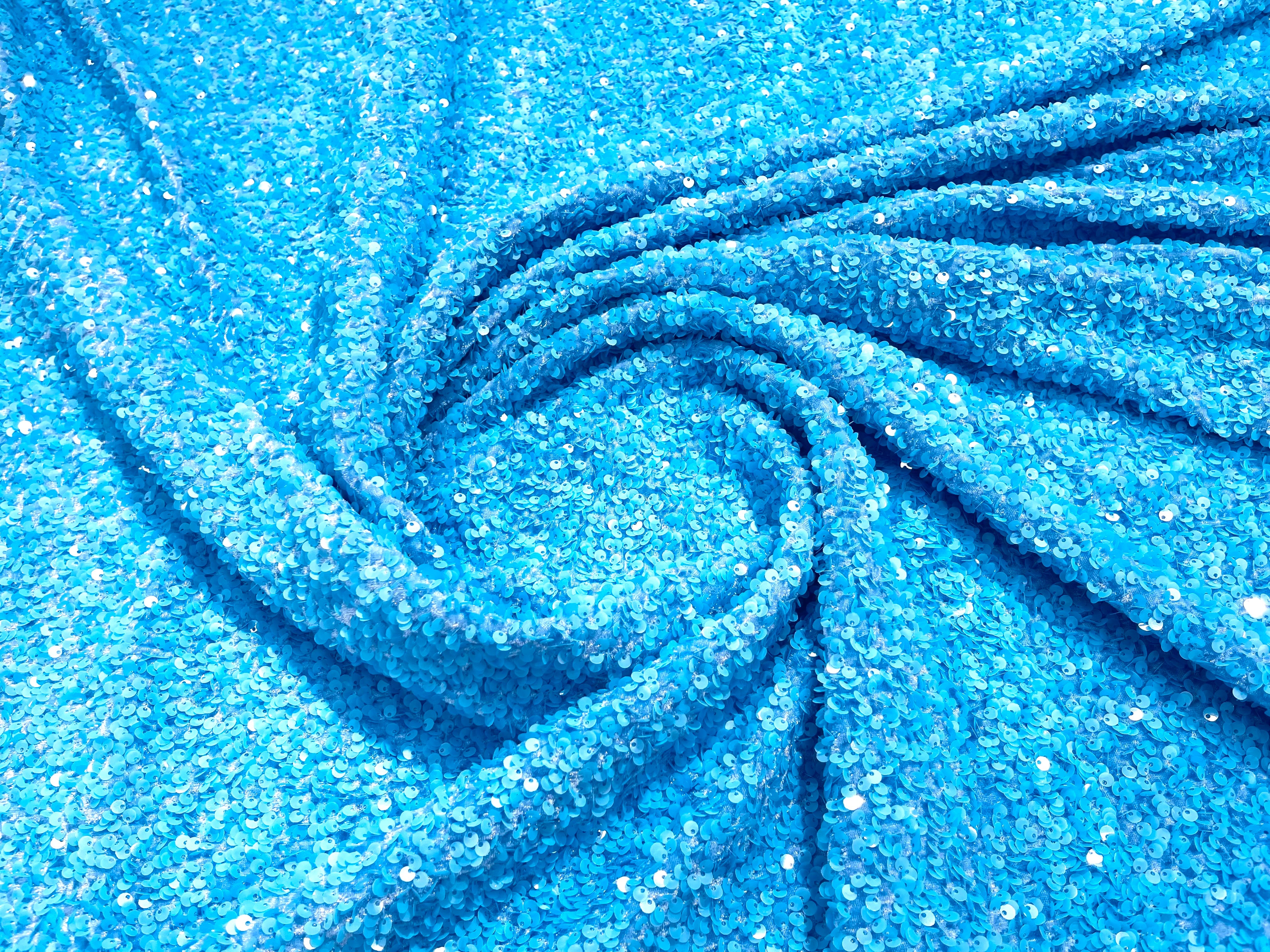 Sequin Velvet Stretch 5mm fabric 58"Wide-Prom-Nightgown fabric- Sold by the yard.