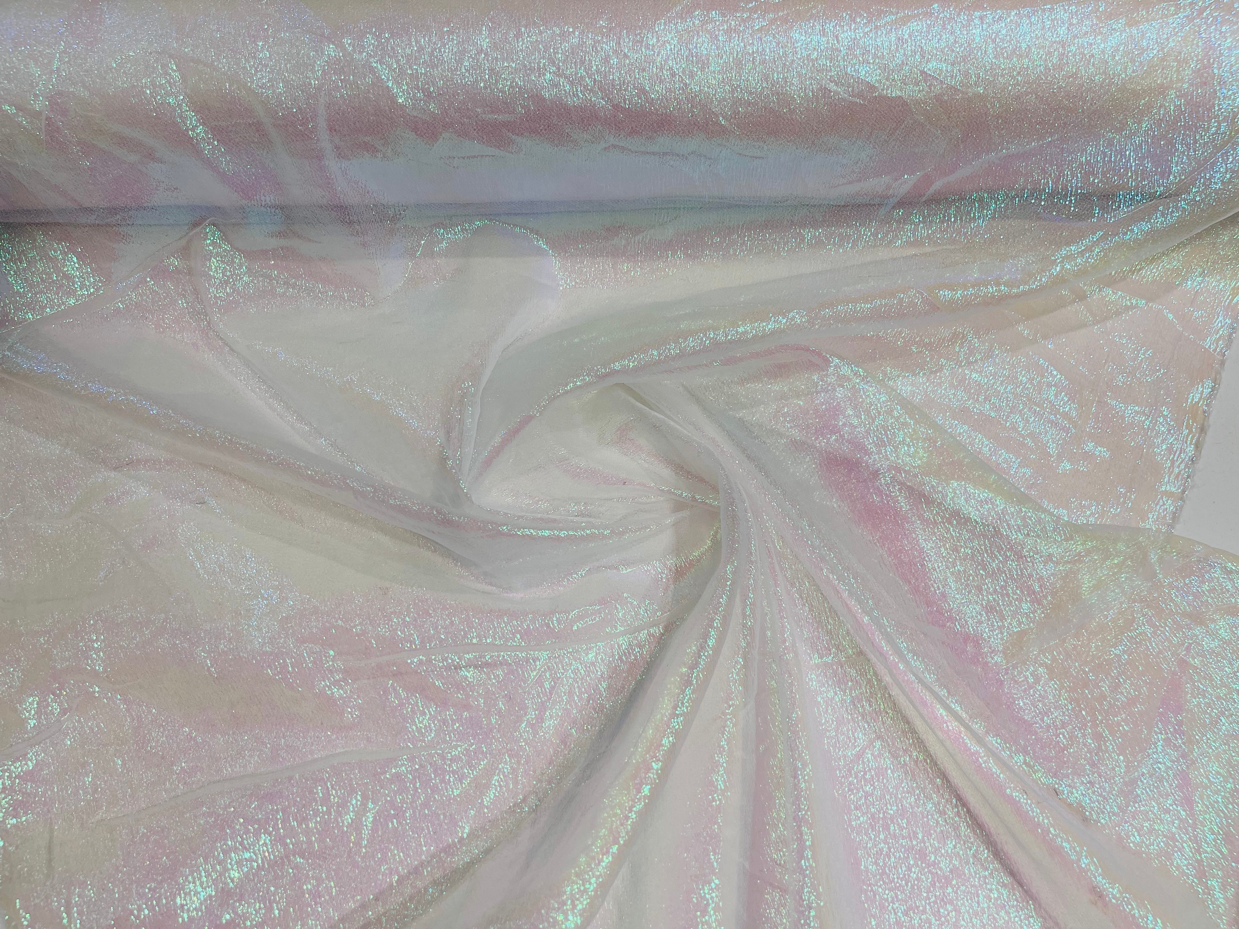 Crush 40-45 Inches Wide 100% Polyester Soft Light Weight, Sheer, See Through iridescent Organza Fabric-Sold By The Yard.