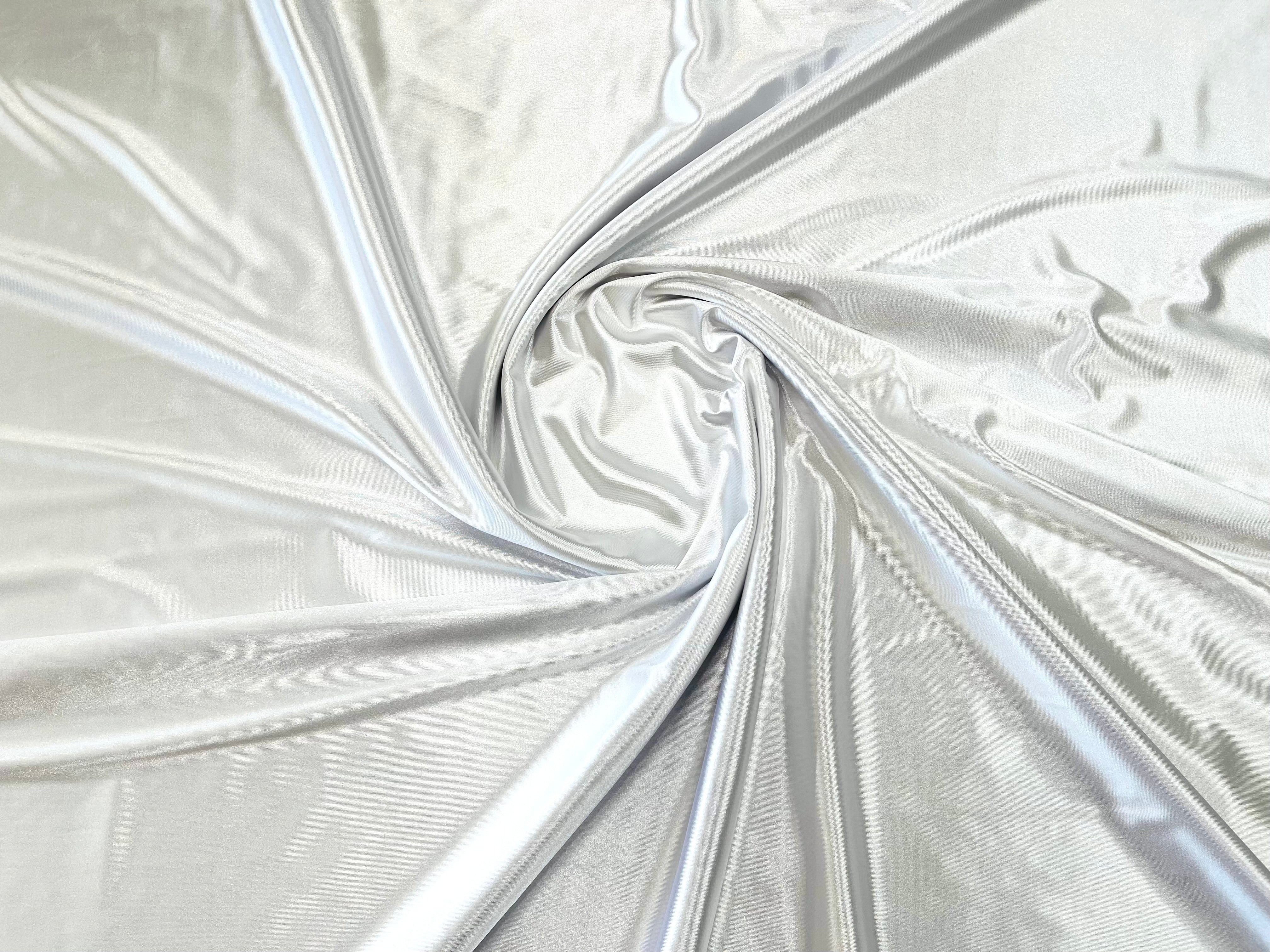 Deluxe Shiny Polyester Spandex Fabric Stretch 58" Wide Sold by The Yard.