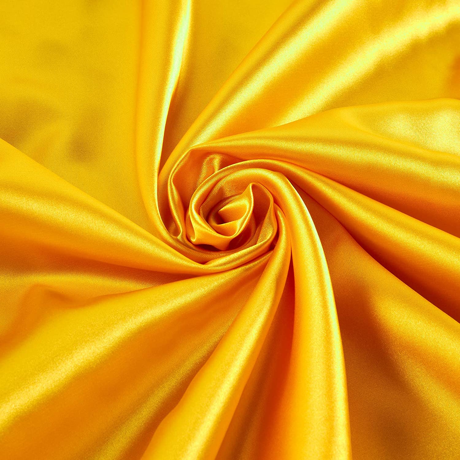 96 percent Polyester, 4% Spandex Light Weight Silky Stretch Charmeuse Satin Fabric by The Yard, 58-59" Wide.